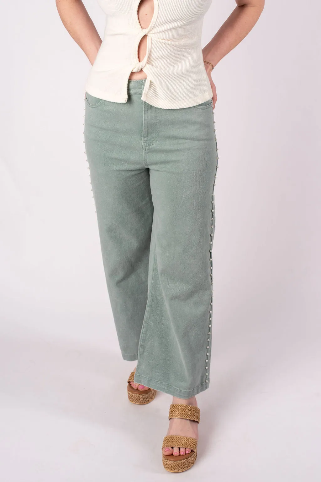 Cristina Pearl Wide Leg Pants