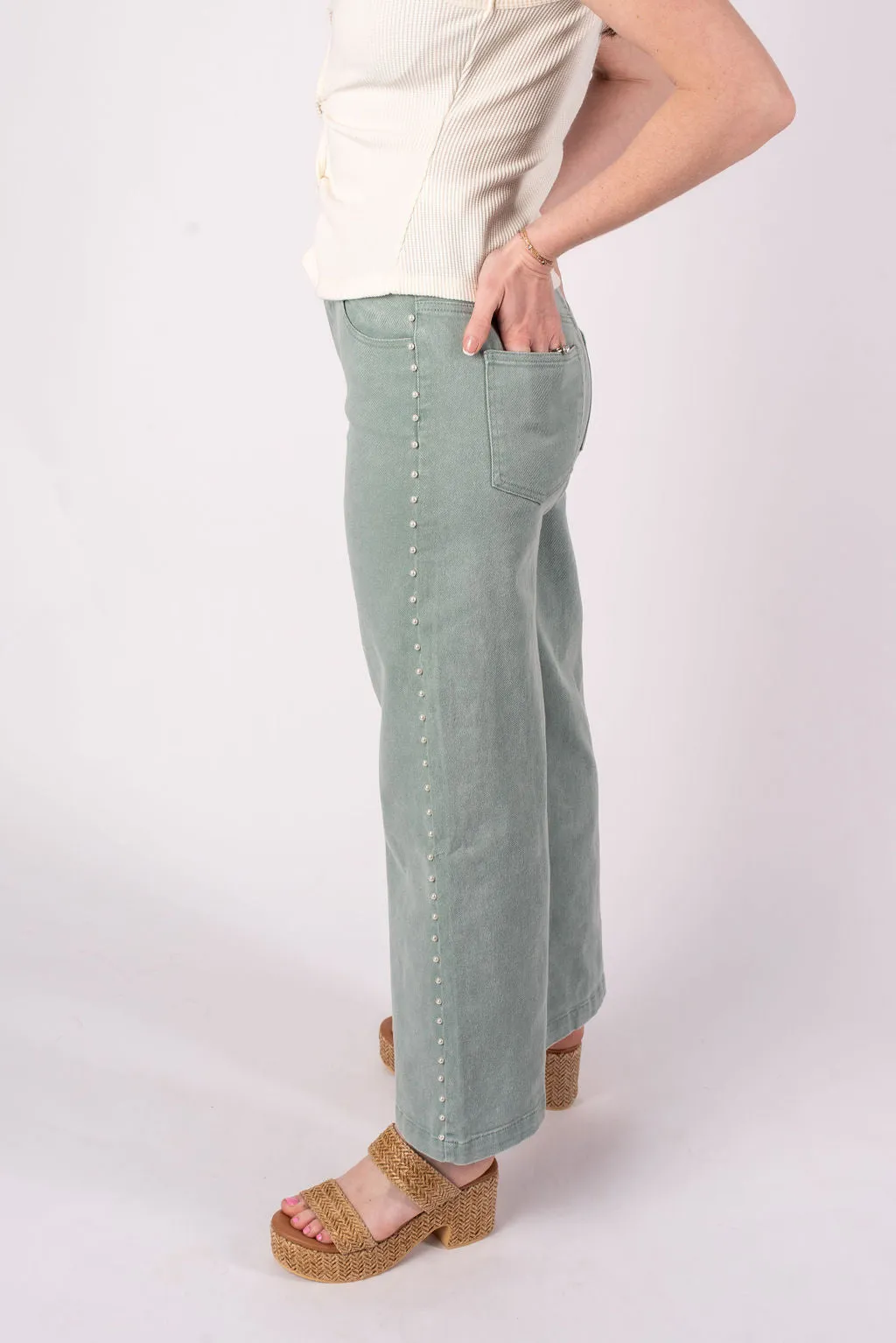 Cristina Pearl Wide Leg Pants