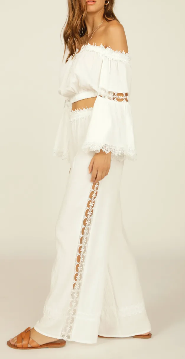 Crochet Off Shoulder Crop Top
