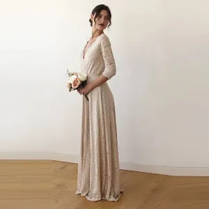 Curvy Champagne dress #1124