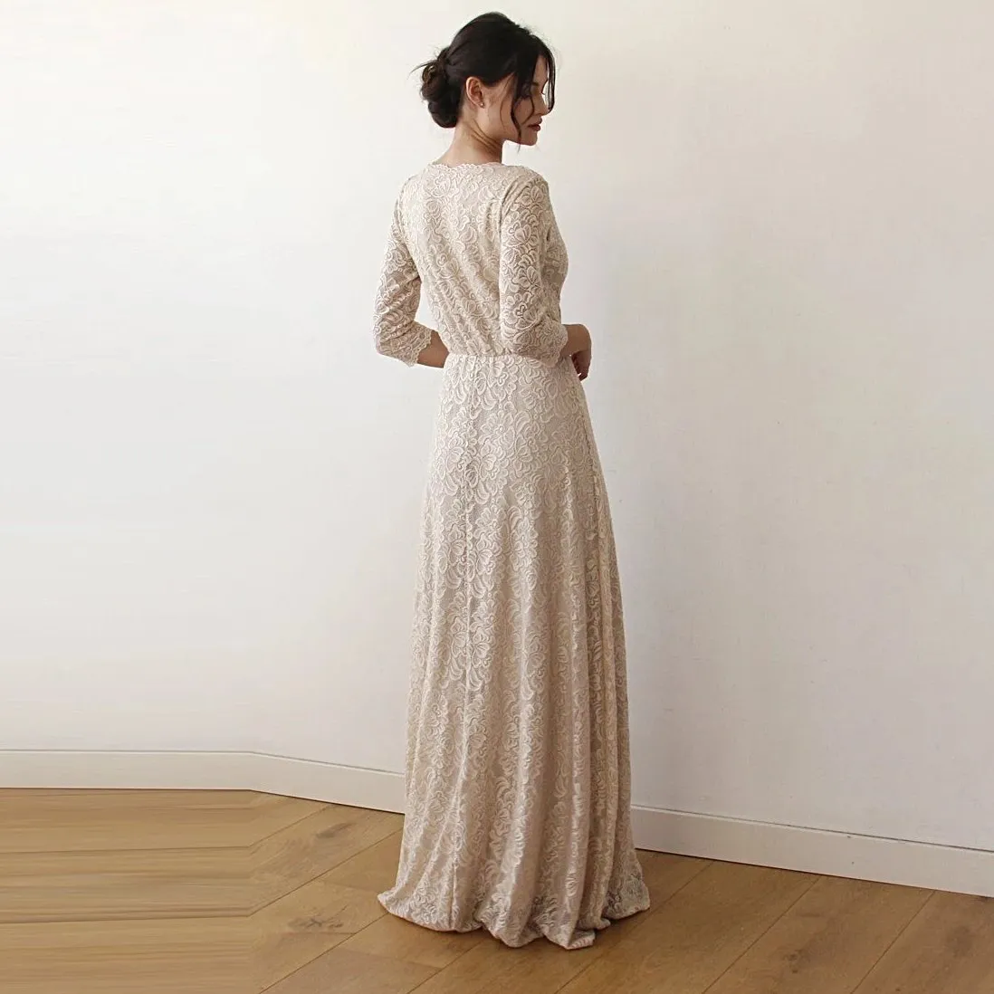 Curvy Champagne dress #1124