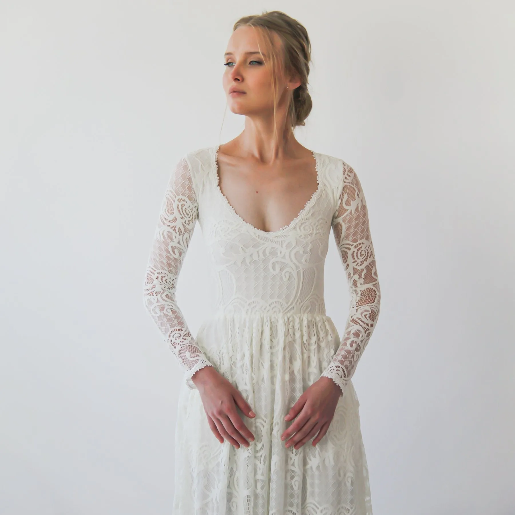 Curvy Diamond neck dress  #1243