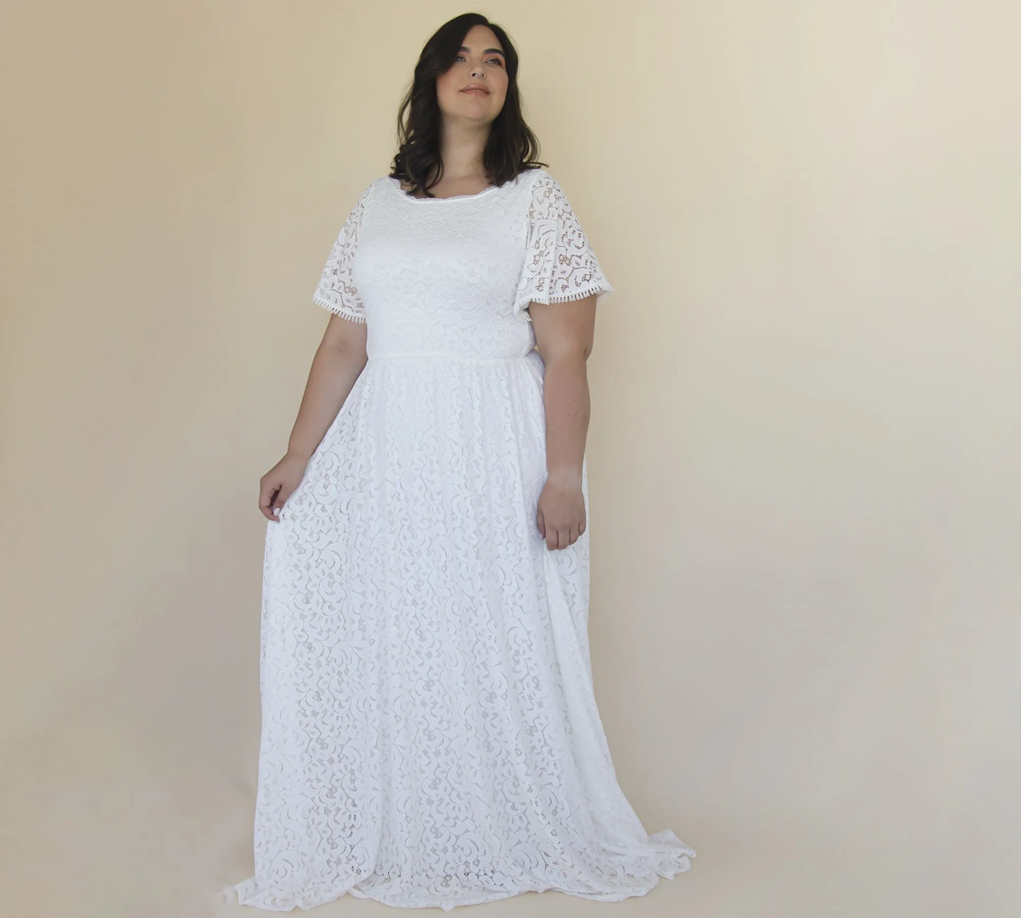 Curvy dress with pockets #1318
