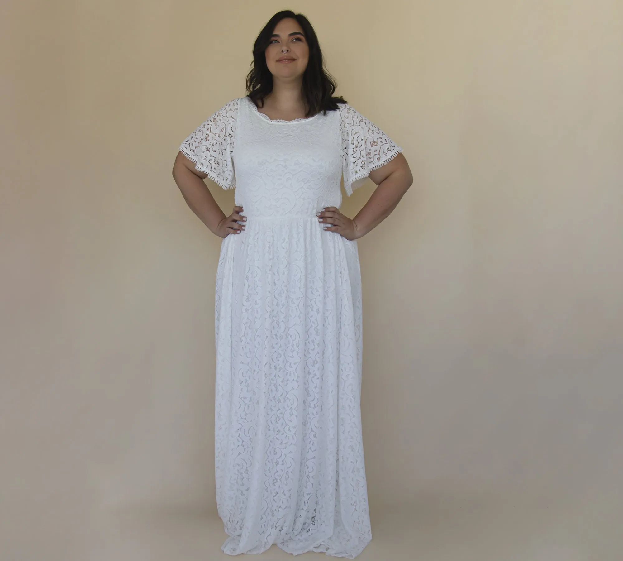 Curvy dress with pockets #1318