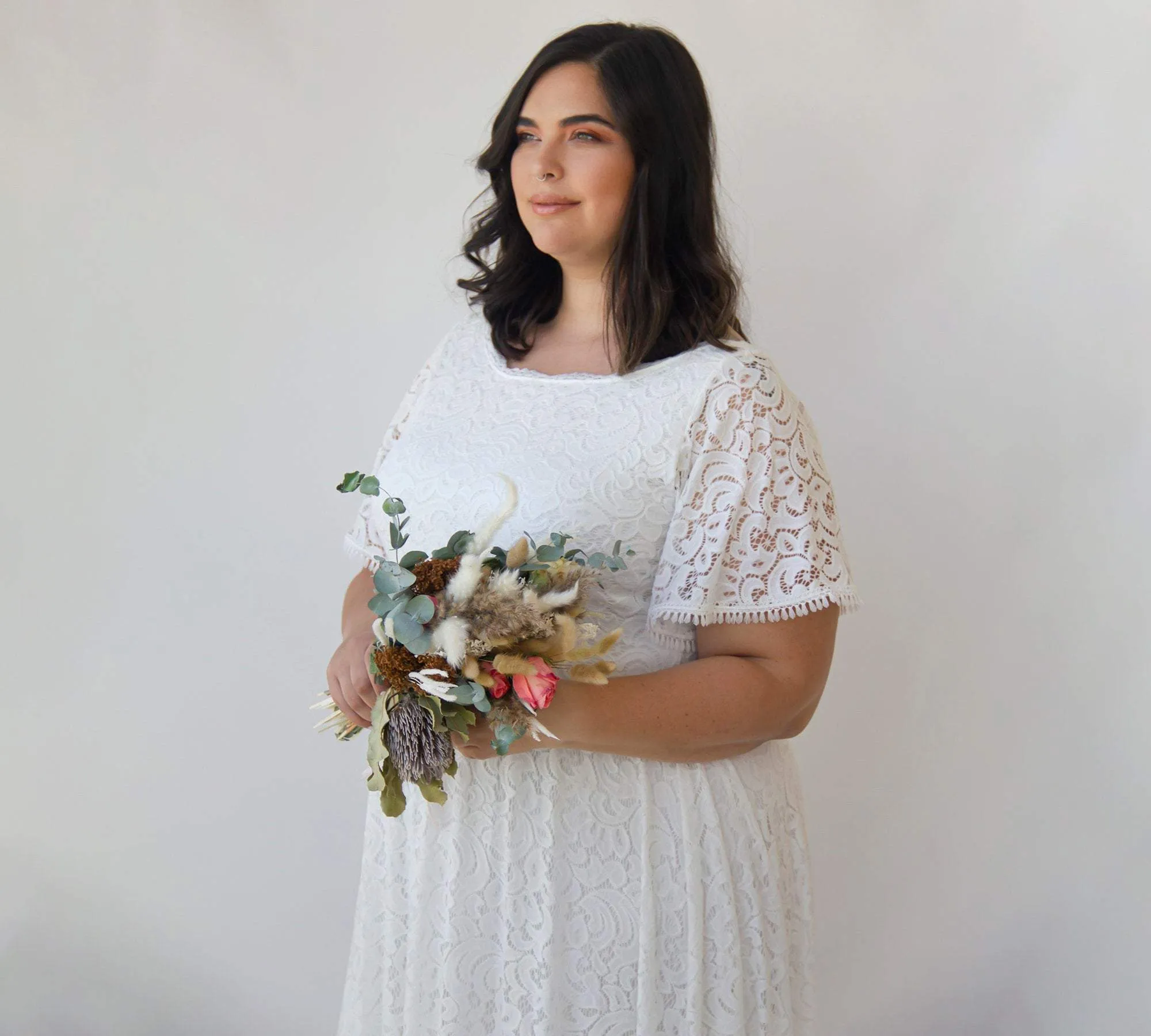 Curvy dress with pockets #1318