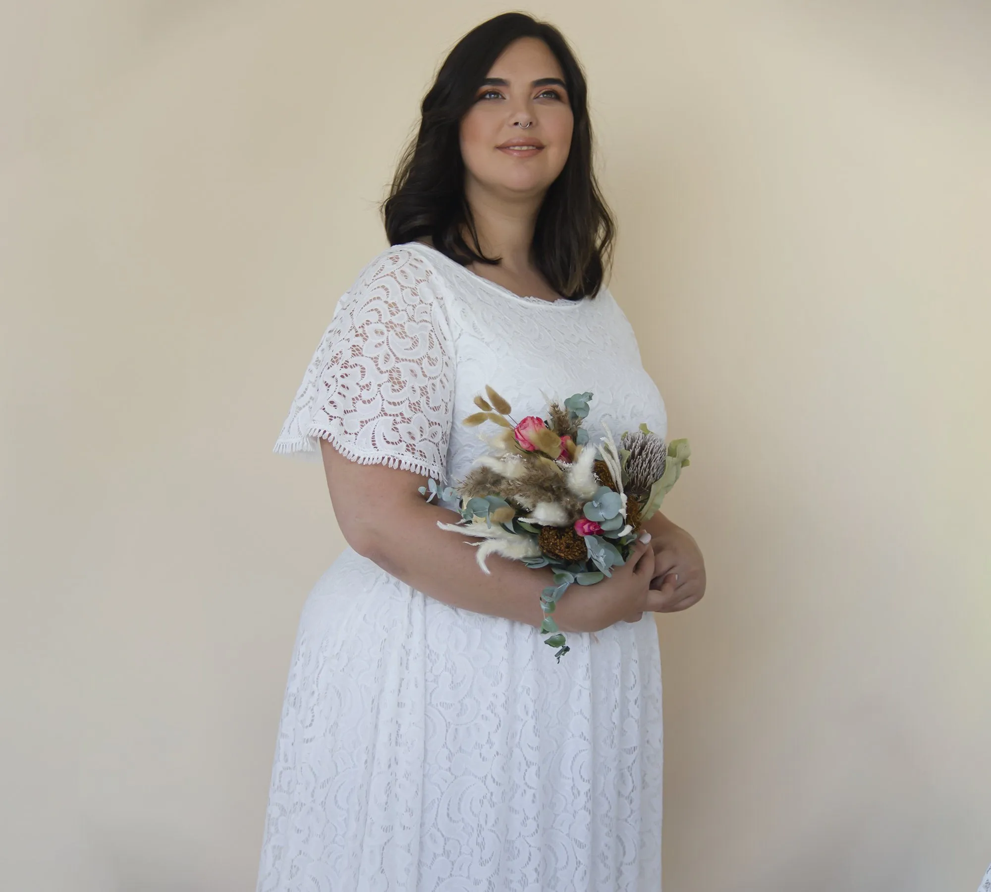 Curvy dress with pockets #1318