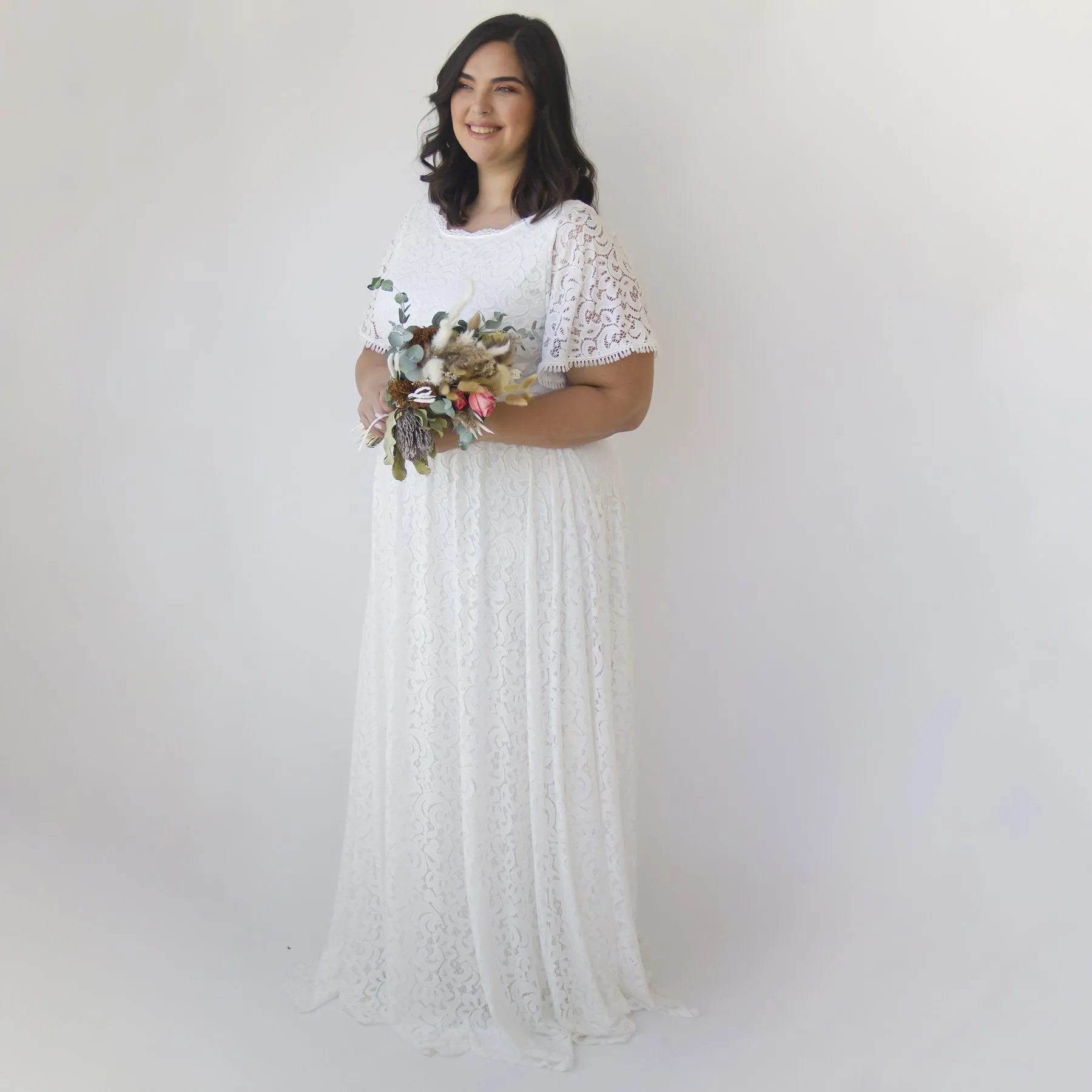 Curvy dress with pockets #1318