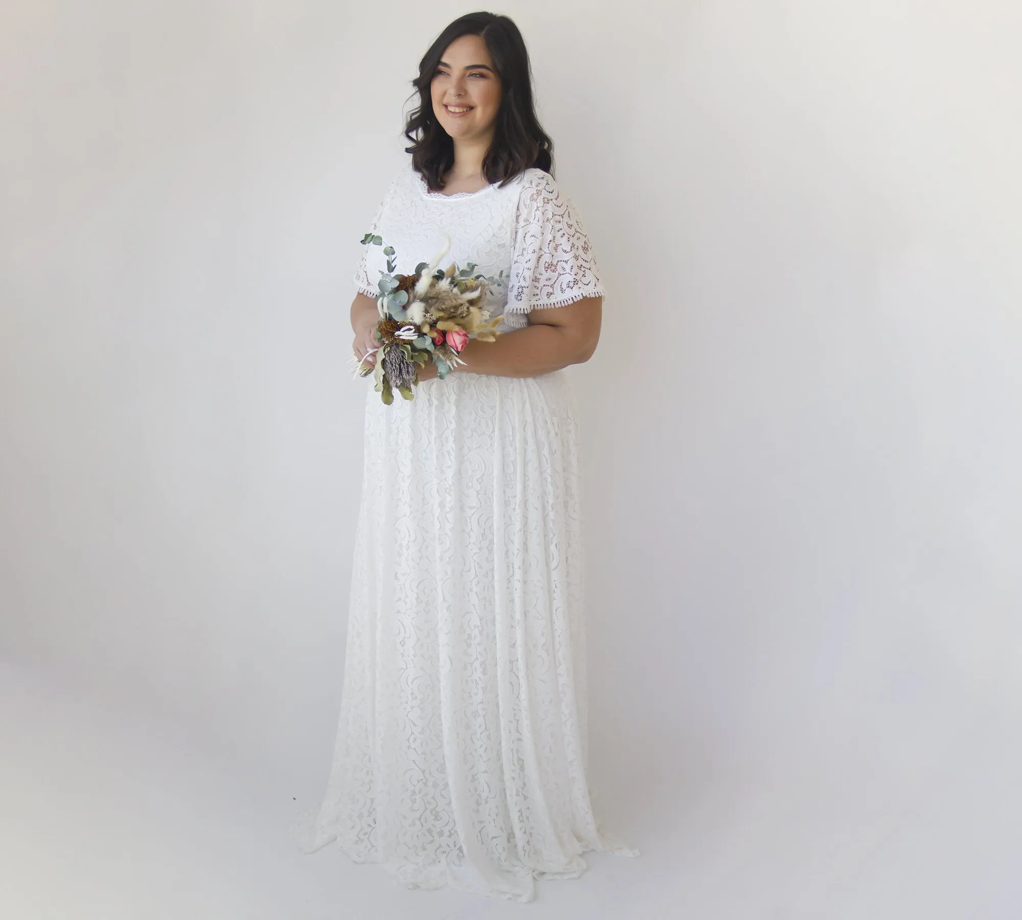 Curvy dress with pockets #1318