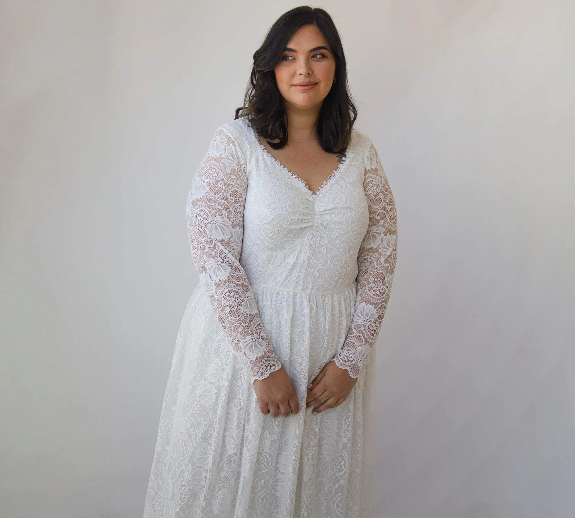 Curvy Lace Bohemian Dress #1324