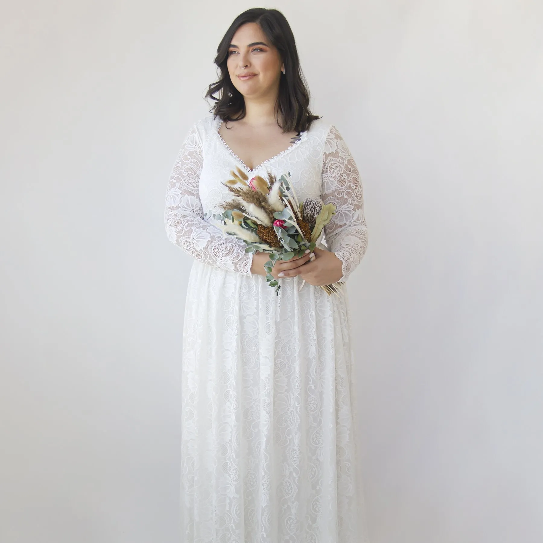 Curvy Lace Bohemian Dress #1324
