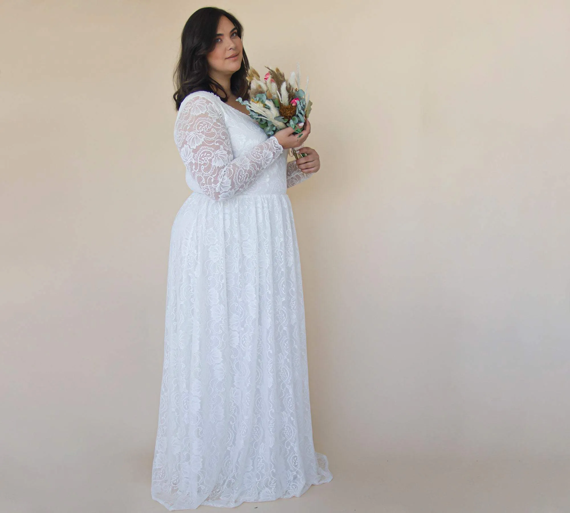 Curvy Lace Bohemian Dress #1324