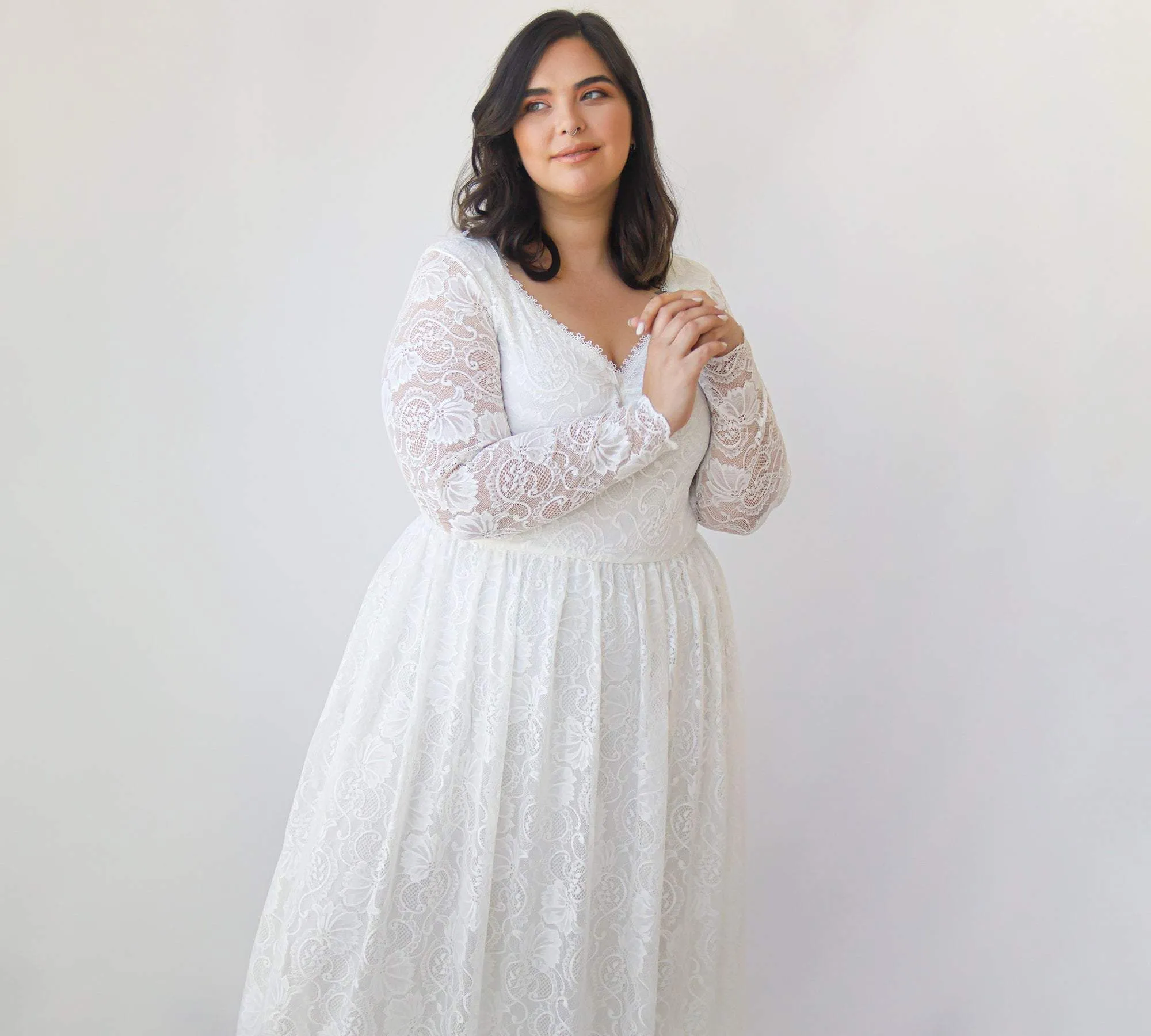 Curvy Lace Bohemian Dress #1324