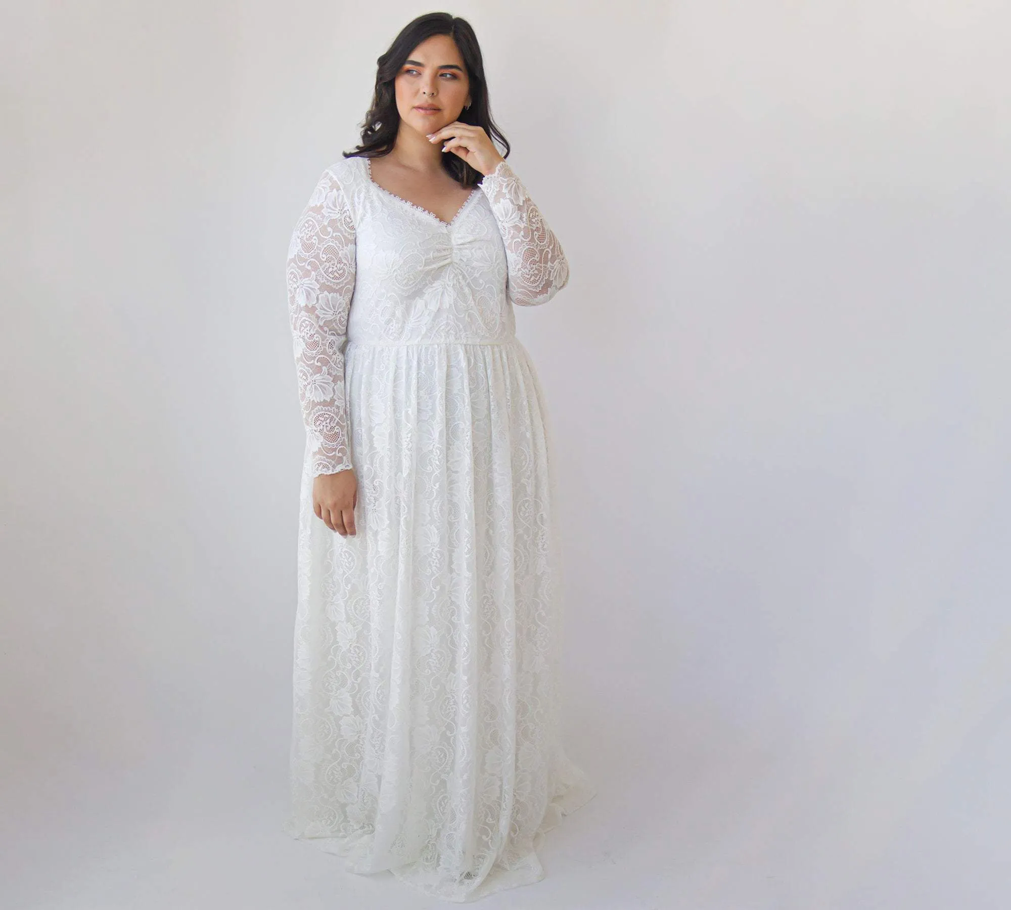 Curvy Lace Bohemian Dress #1324