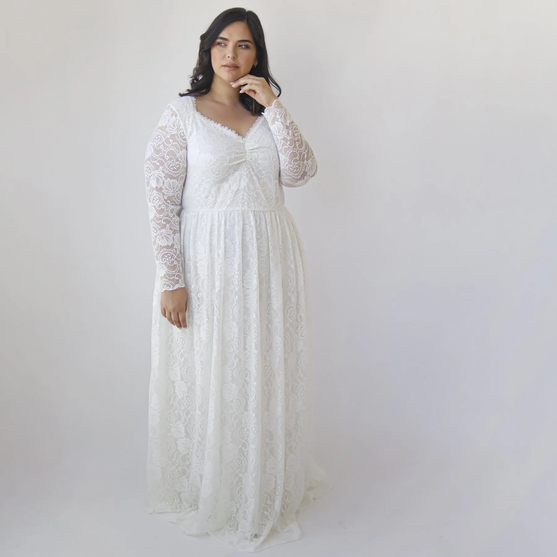 Curvy Lace Bohemian Dress #1324