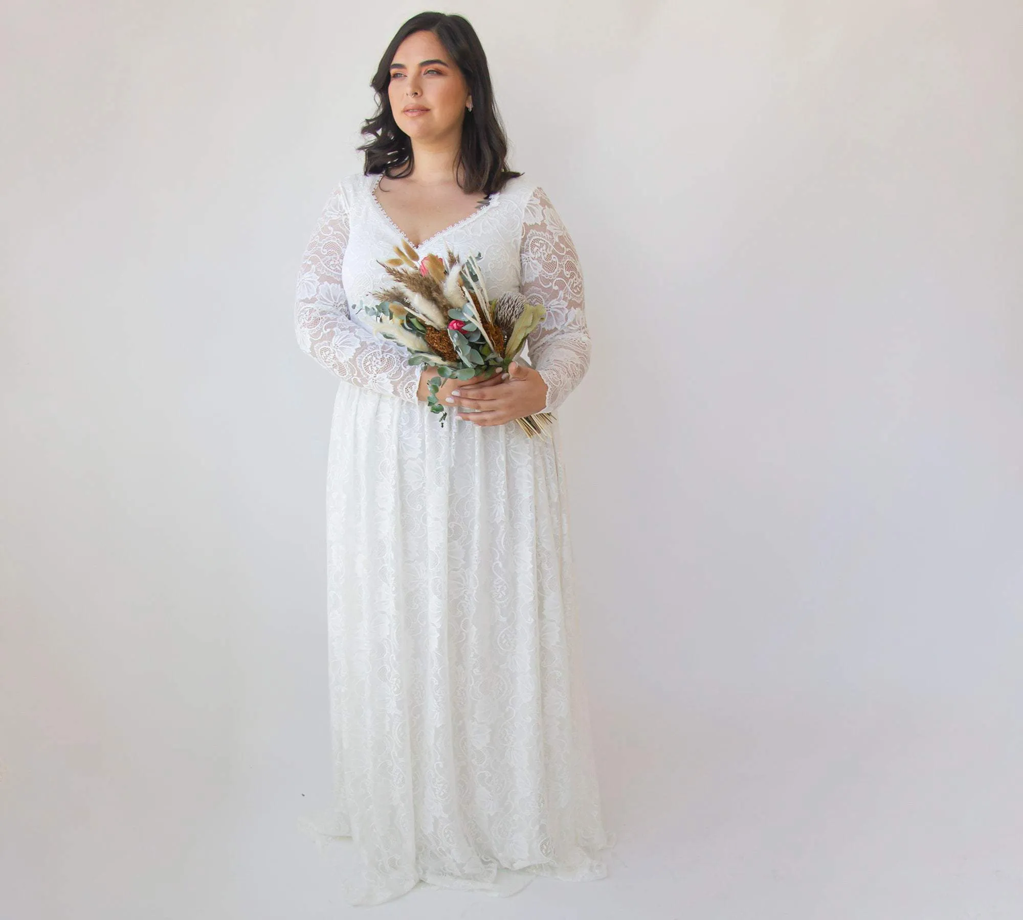 Curvy Lace Bohemian Dress #1324