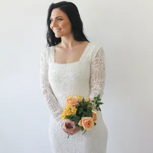Curvy Mermaid lace dress #1245