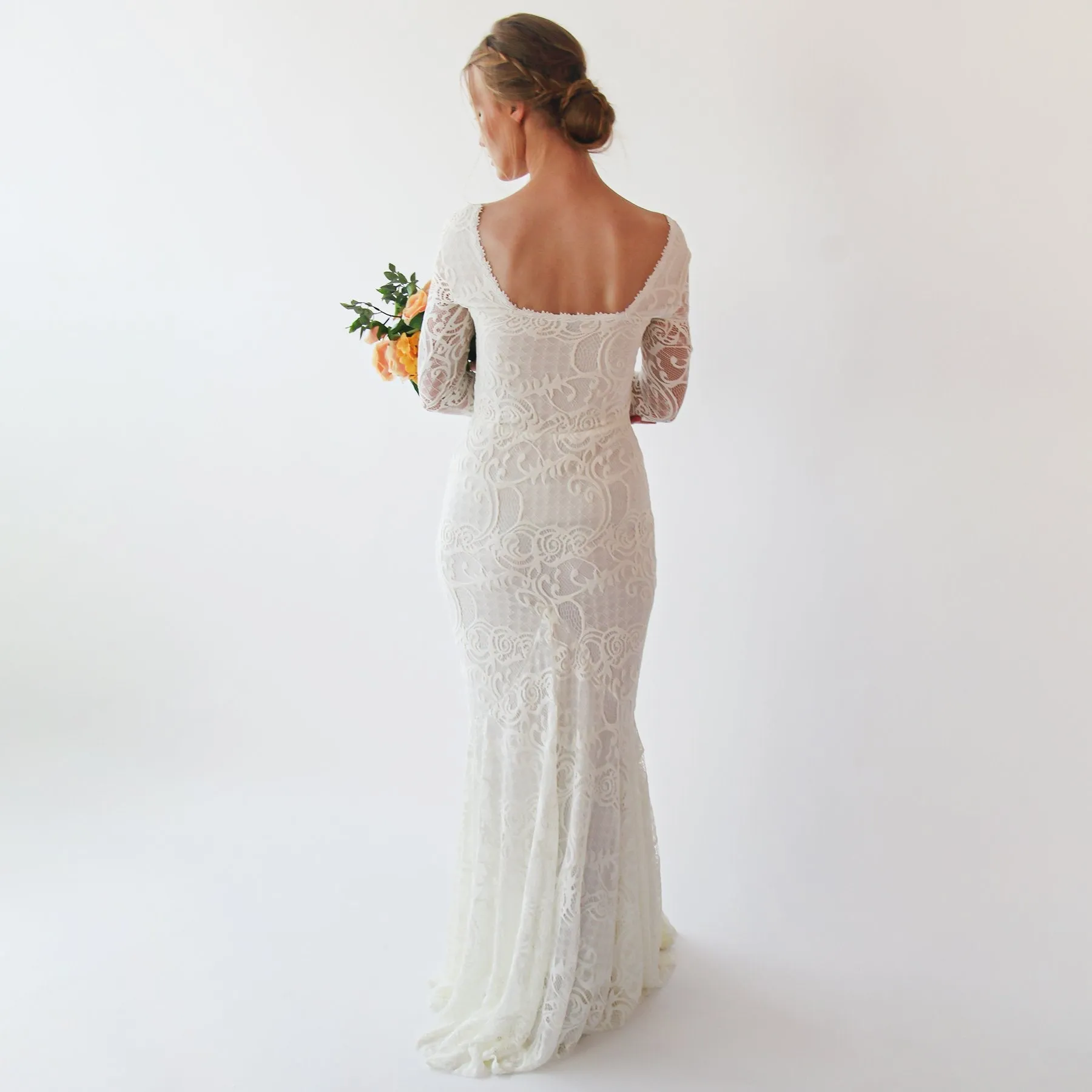 Curvy Mermaid lace dress #1245
