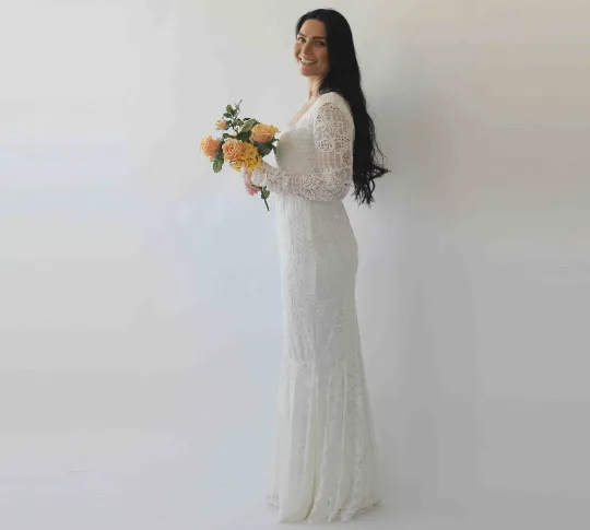 Curvy Mermaid lace dress #1245