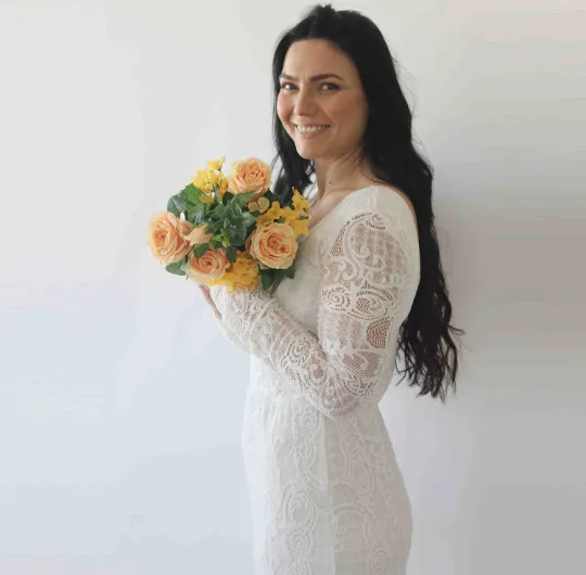 Curvy Mermaid lace dress #1245