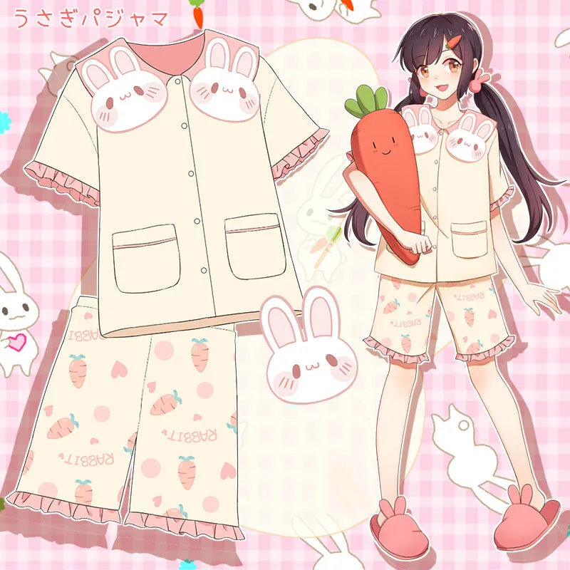 CUTE CARTOON PRINT SUMMER PAJAMAS SET UB2804