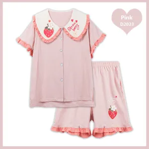 CUTE CARTOON PRINT SUMMER PAJAMAS SET UB2804