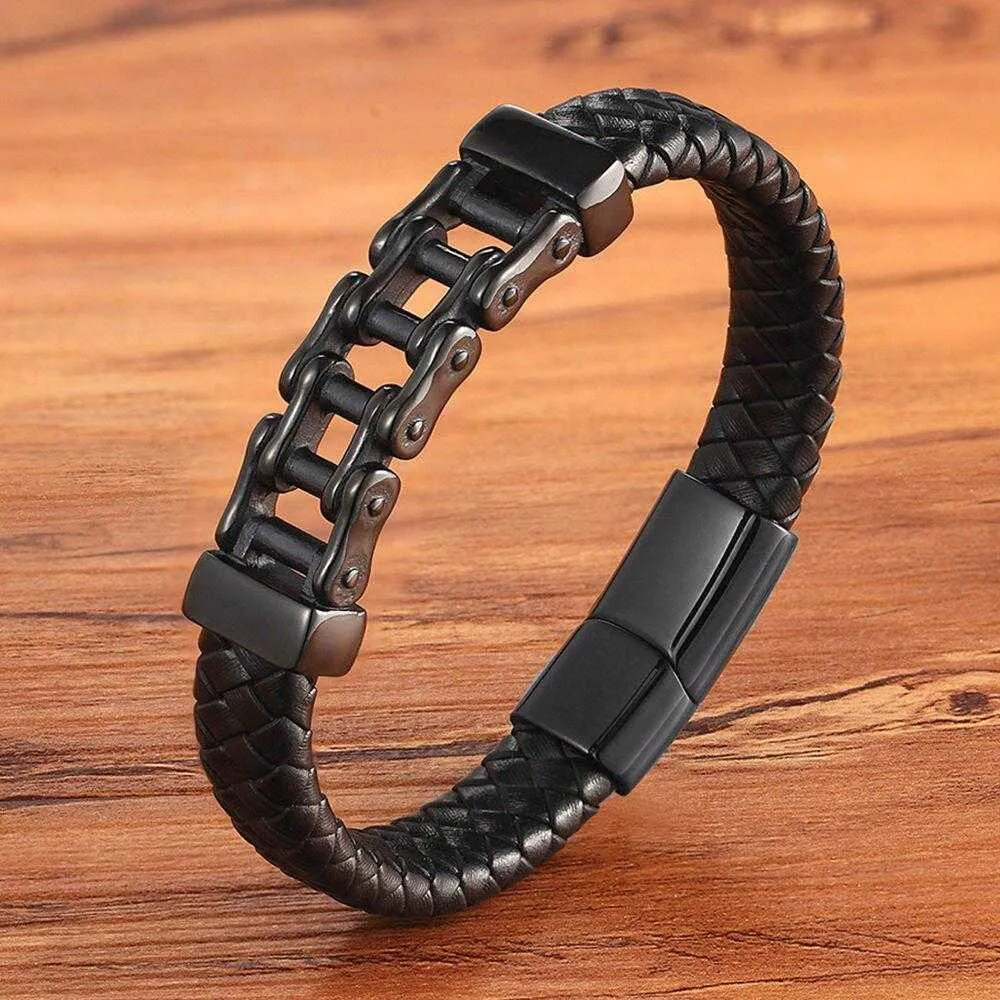 Cycolinks Leather Mini Chain Bracelet