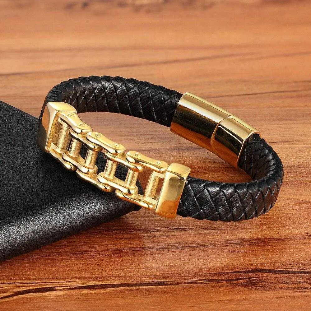 Cycolinks Leather Mini Chain Bracelet
