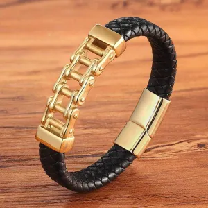 Cycolinks Leather Mini Chain Bracelet