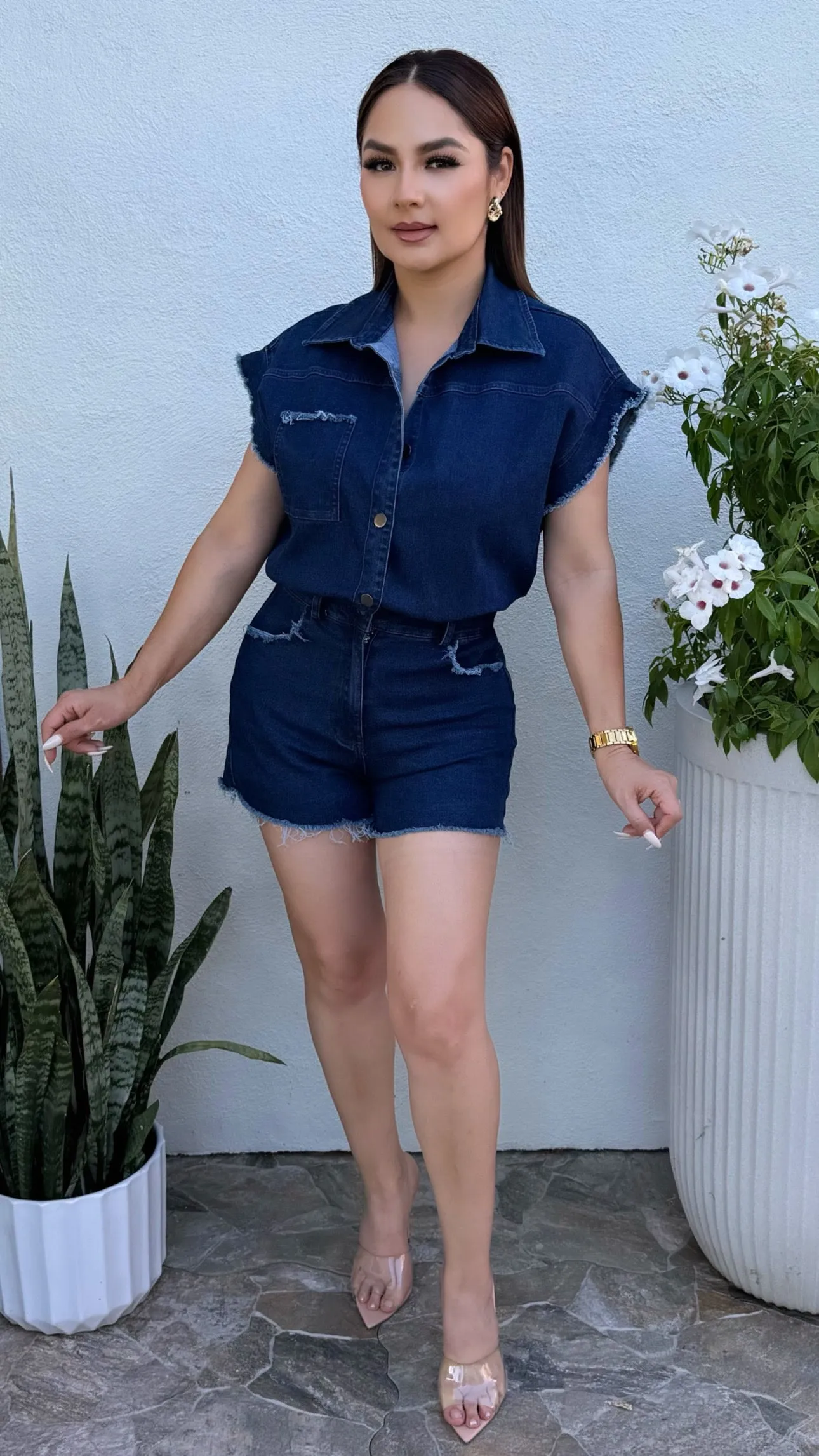 DAMIEN DENIM ROMPER