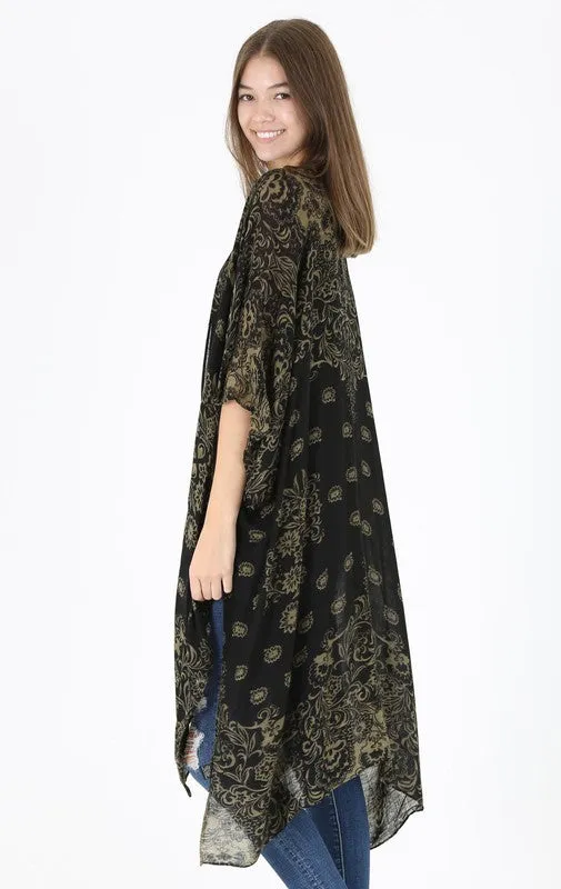 DANCE NIGHT PRINTED KIMONO