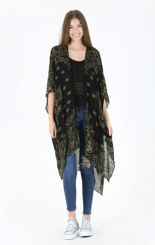 DANCE NIGHT PRINTED KIMONO