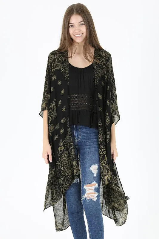 DANCE NIGHT PRINTED KIMONO