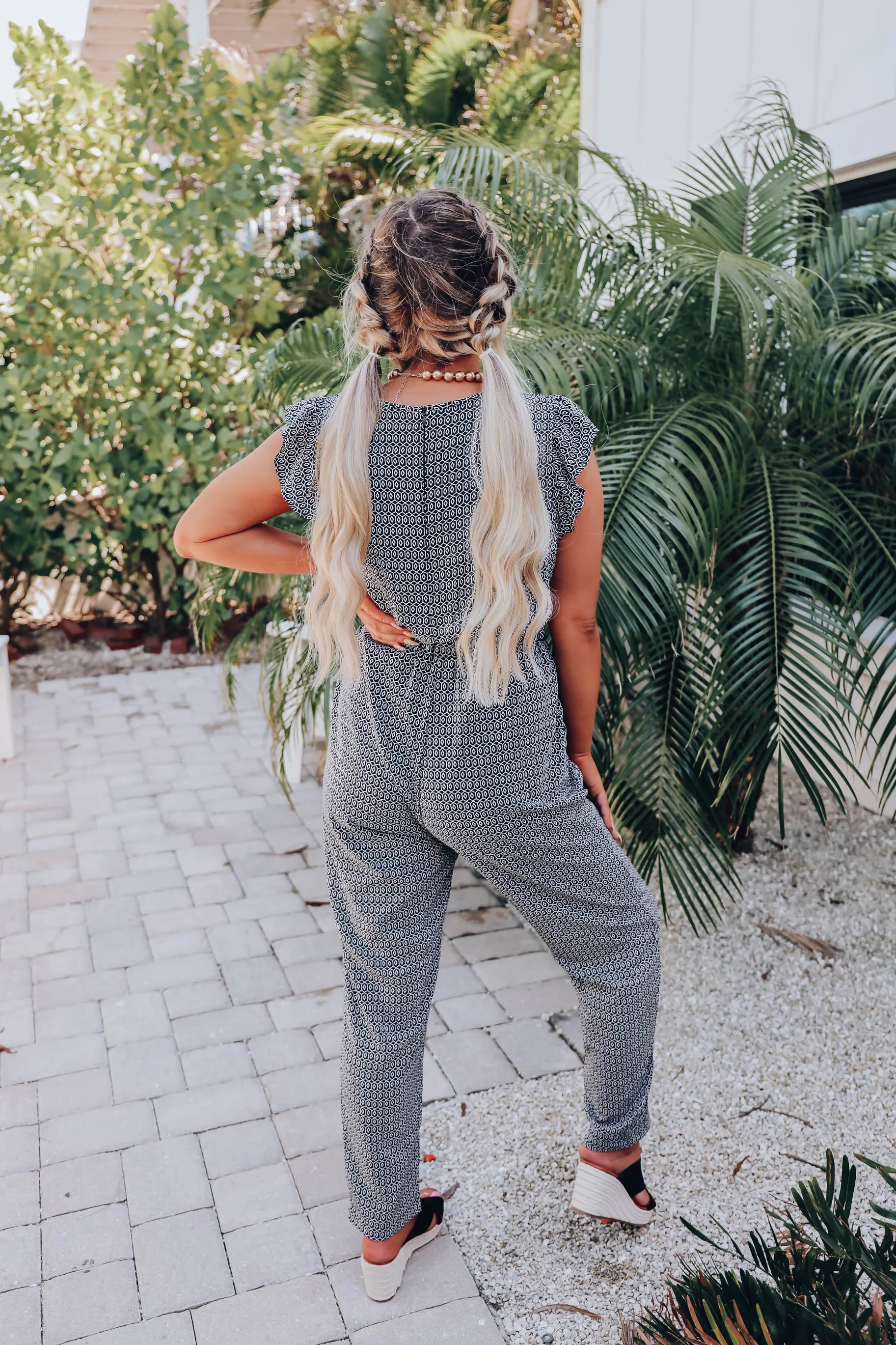 Davenport Printed Jumpsuit - Black