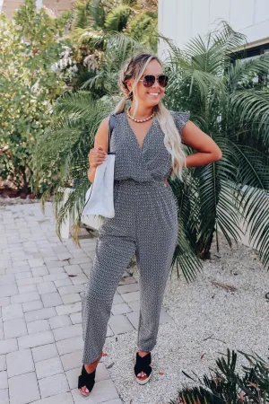 Davenport Printed Jumpsuit - Black