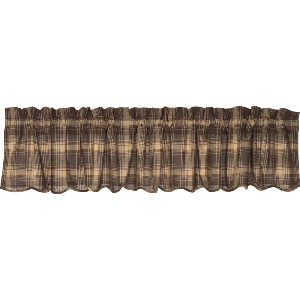 Dawson Star Plaid Scalloped Valance (Choose Size)