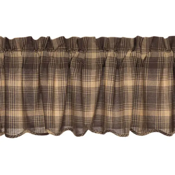 Dawson Star Plaid Scalloped Valance (Choose Size)