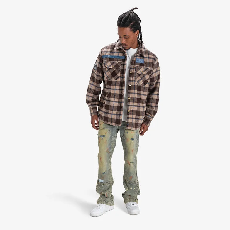 DAZED FLANNEL JACKET (BROWN)