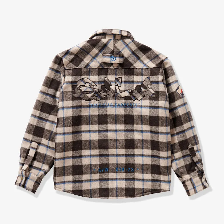 DAZED FLANNEL JACKET (BROWN)