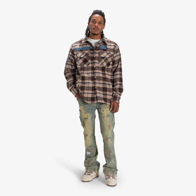 DAZED FLANNEL JACKET (BROWN)