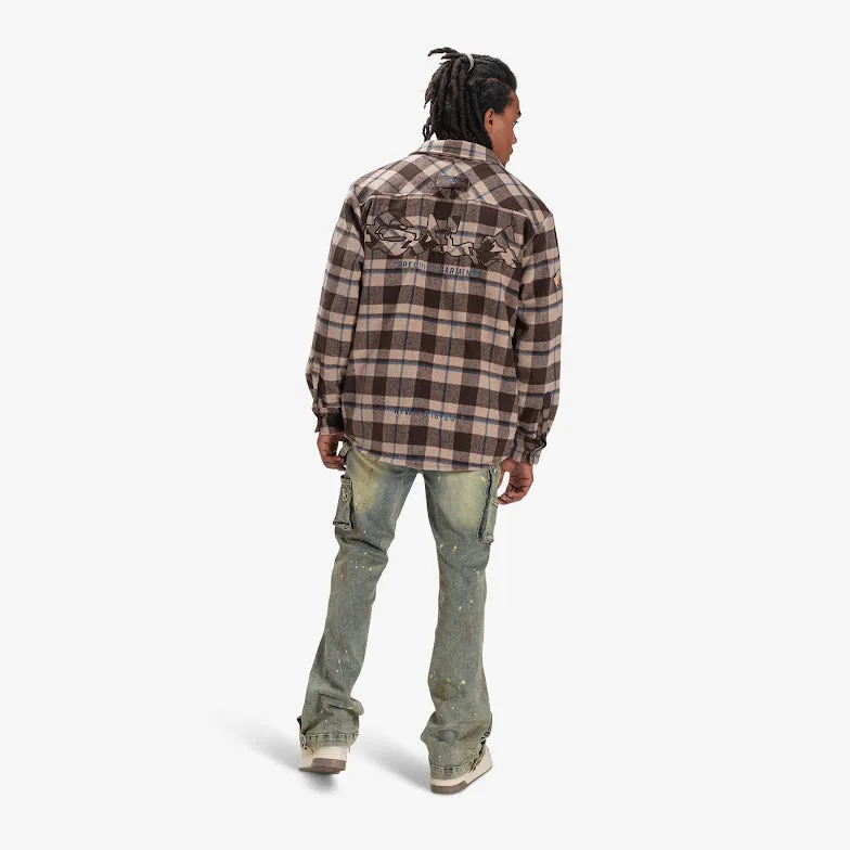 DAZED FLANNEL JACKET (BROWN)