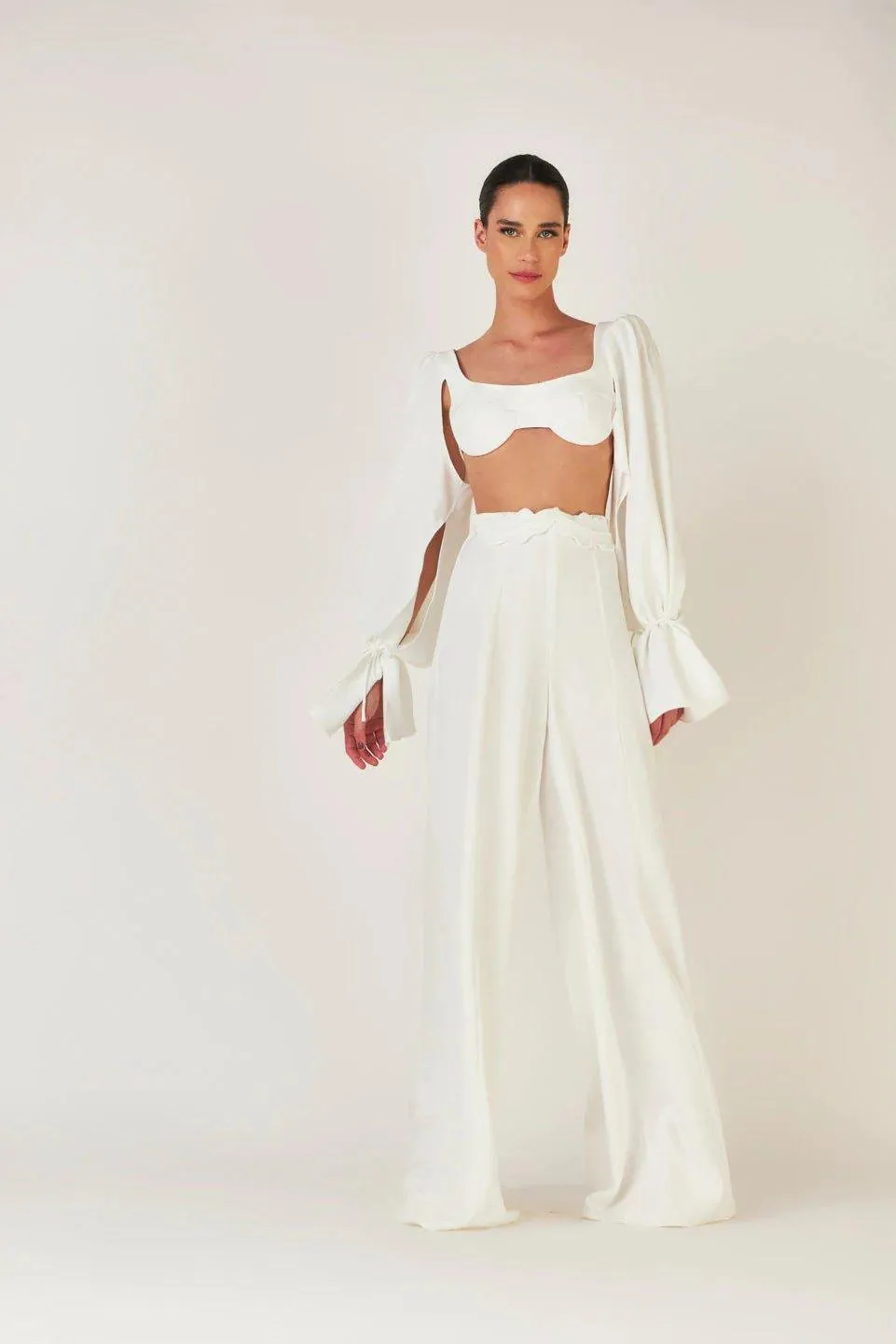 Delaunay Cropped Sleeve Top