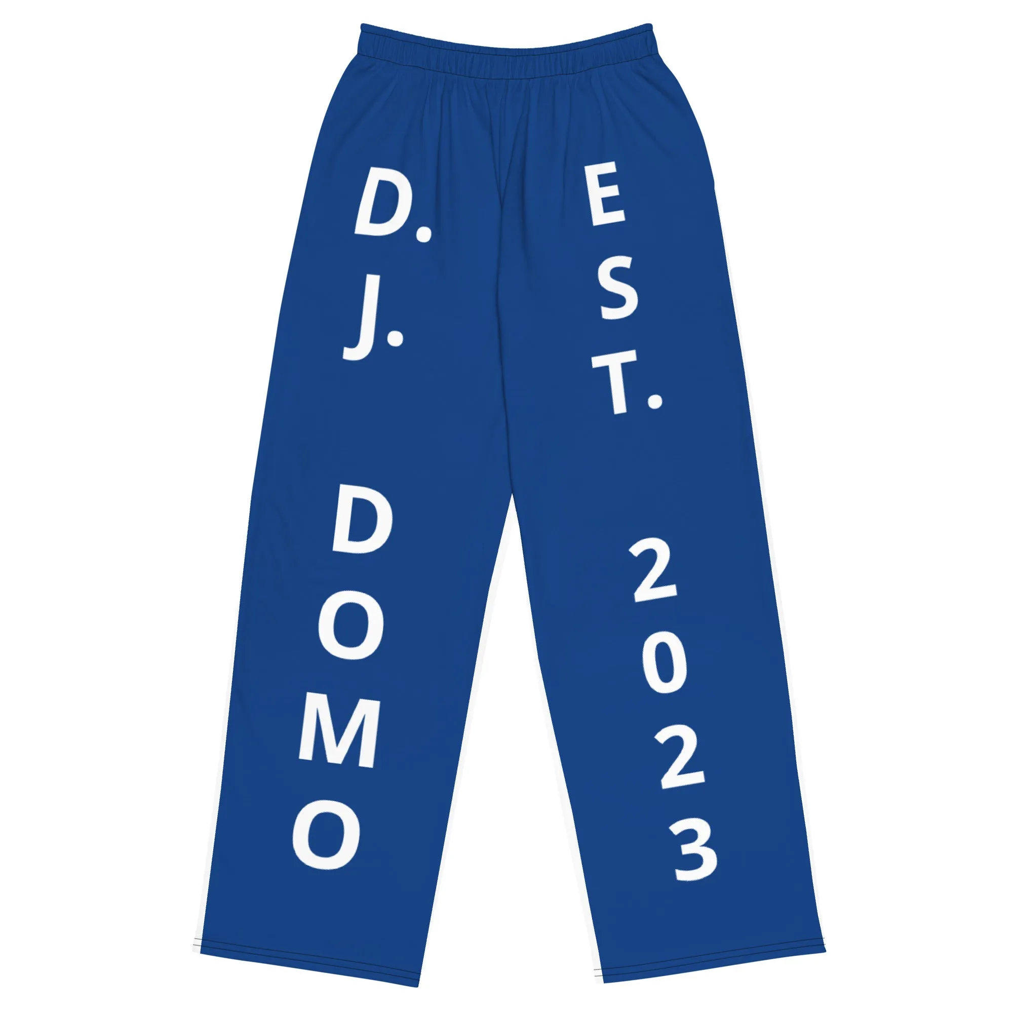 D.J. Domo "Est" Unisex 2 Tone Wide-Leg Pants Dark Blue/White