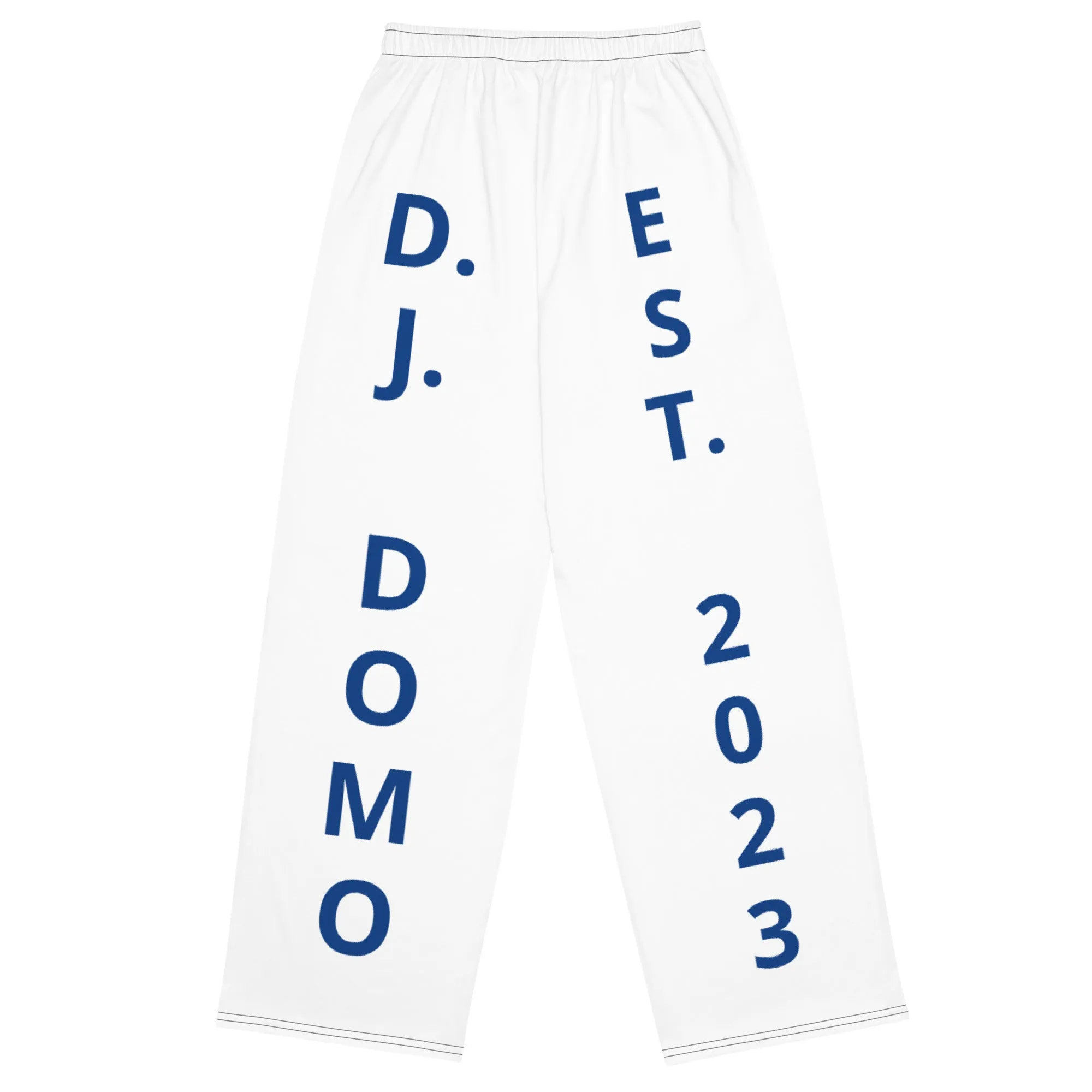 D.J. Domo "Est" Unisex 2 Tone Wide-Leg Pants Dark Blue/White