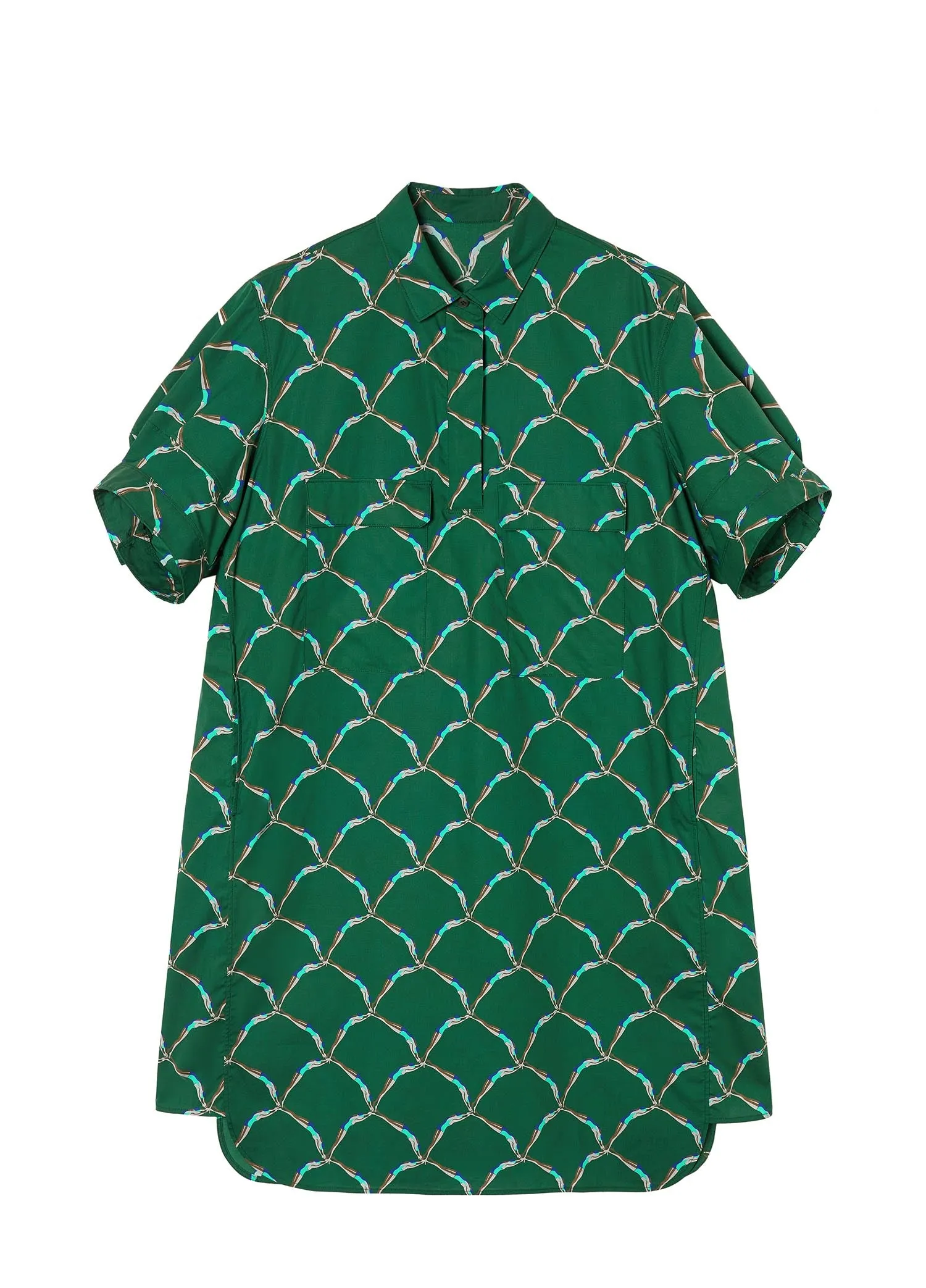 Dresses / JNBY Oversize Printed Short Sleeve Dress (100% Cotton)