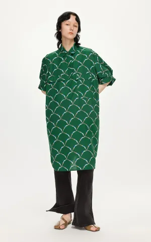 Dresses / JNBY Oversize Printed Short Sleeve Dress (100% Cotton)