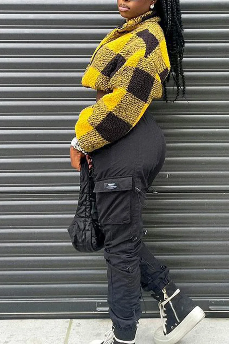 DT3068 Plaid Fleece Jacket Outerwear