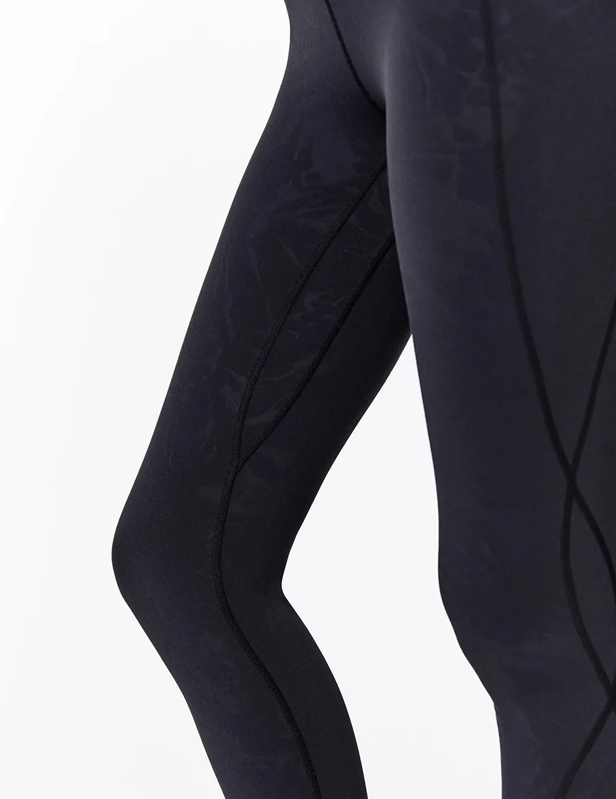 easyoga LA-VEDA Ethereal Wavy Core  Tight1 - F22 Black leaves Calender