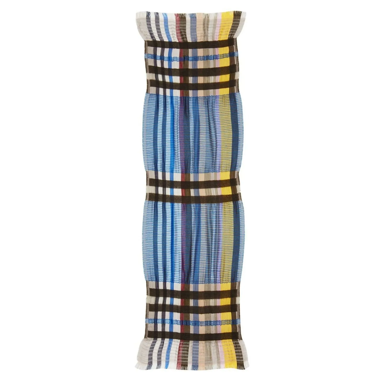 Echo Women's Plaid All The Stripes Wrap Blue Multi 26" X 76"