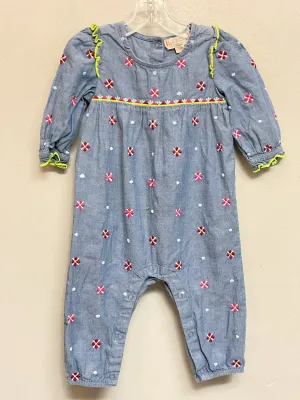 EGG Size 3M Denim Embroidered Infant Girls Jumpsuits & Coveralls