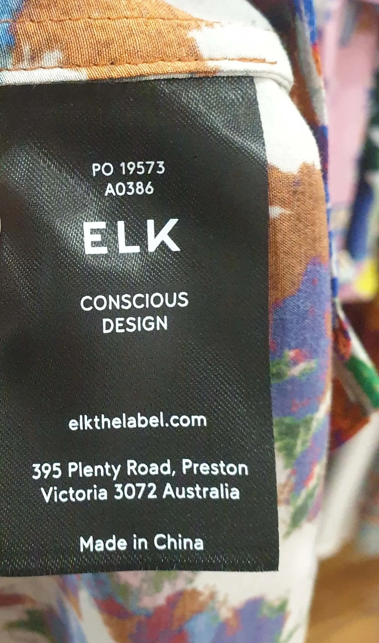 Elk purple-based unique print dress size 18